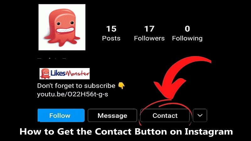 contact button instagram